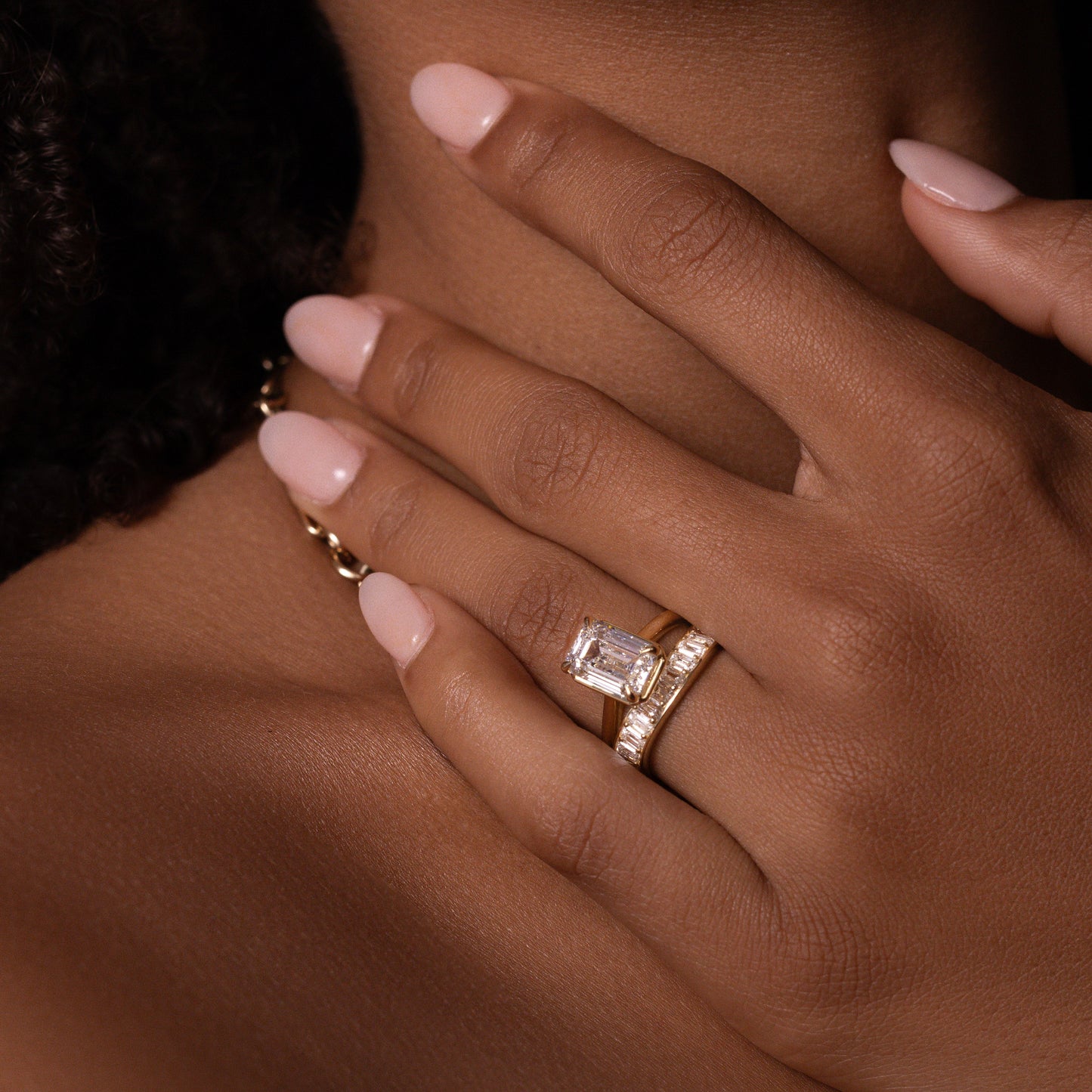 Marquise Cut Cluster Styled Lab Grown Diamond Engagement Ring