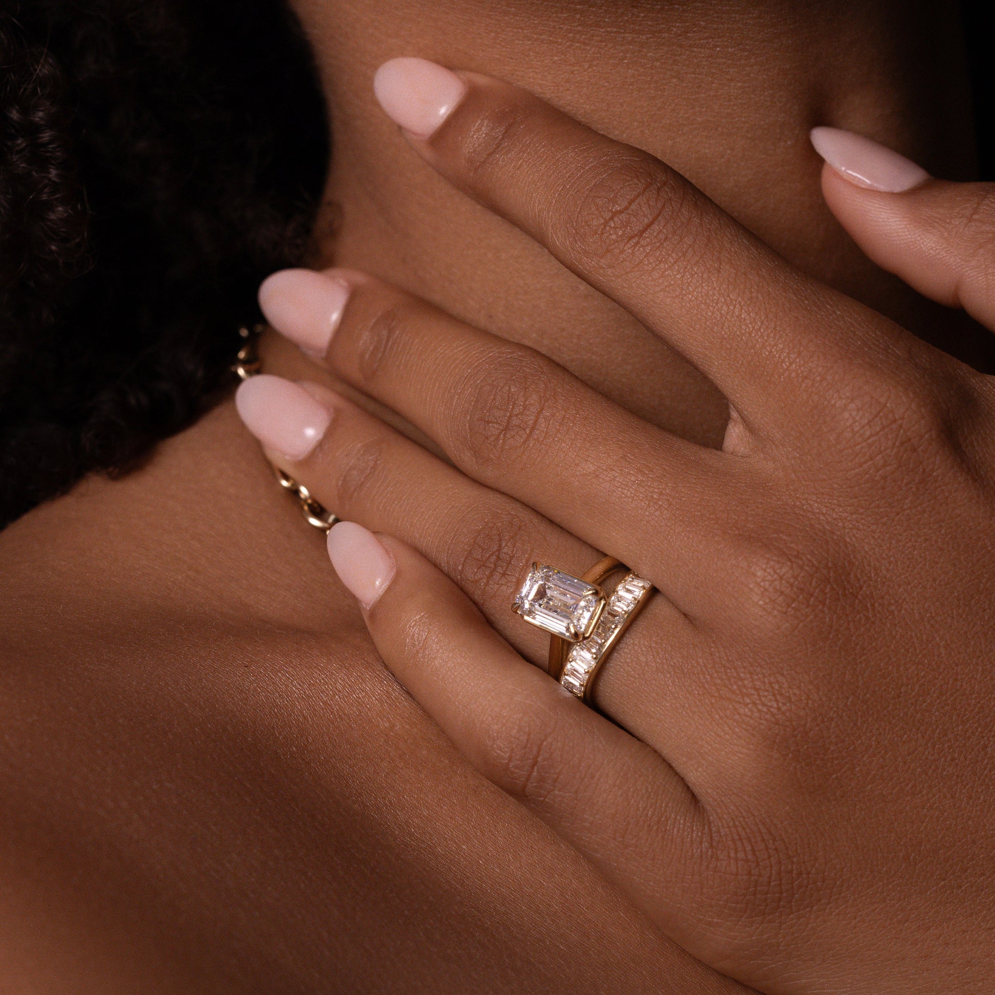 Marquise Cut Cluster Styled Lab Grown Diamond Engagement Ring