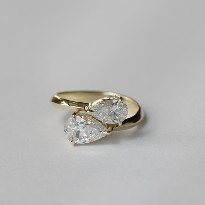 Marquise Cut Cluster Styled Lab Grown Diamond Engagement Ring