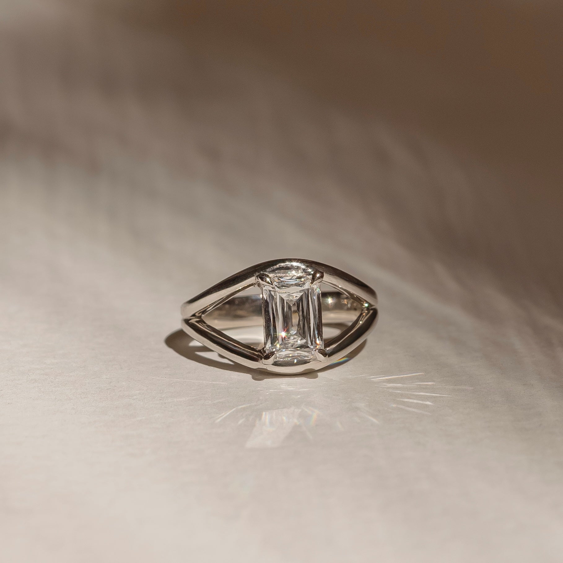 Marquise Cut Cluster Styled Lab Grown Diamond Engagement Ring