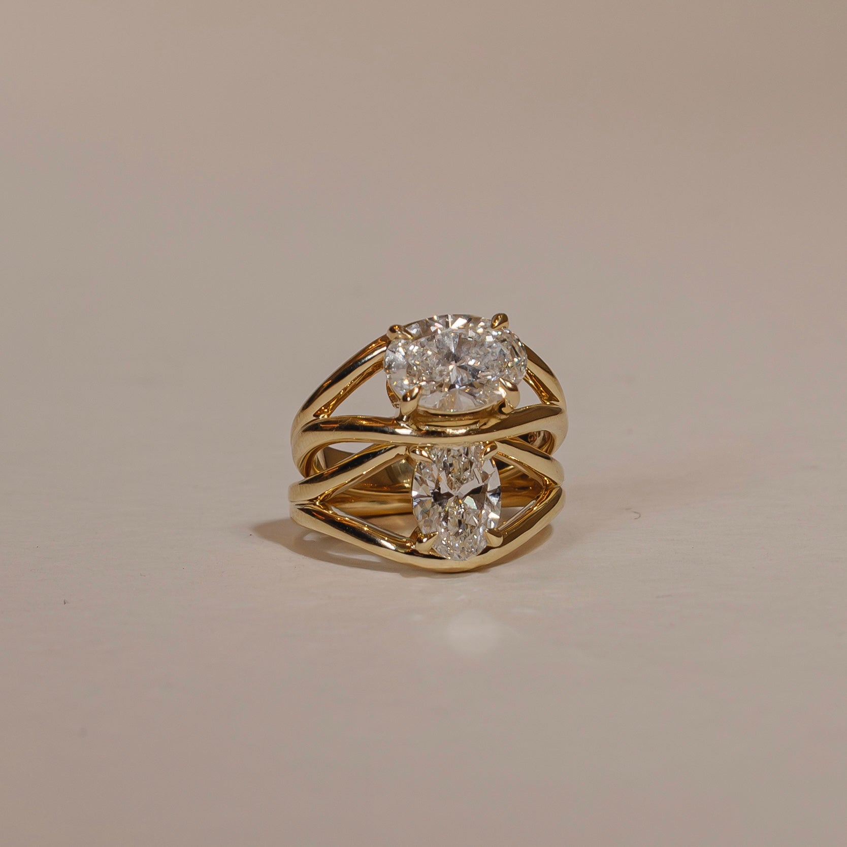 Marquise Cut Cluster Styled Lab Grown Diamond Engagement Ring