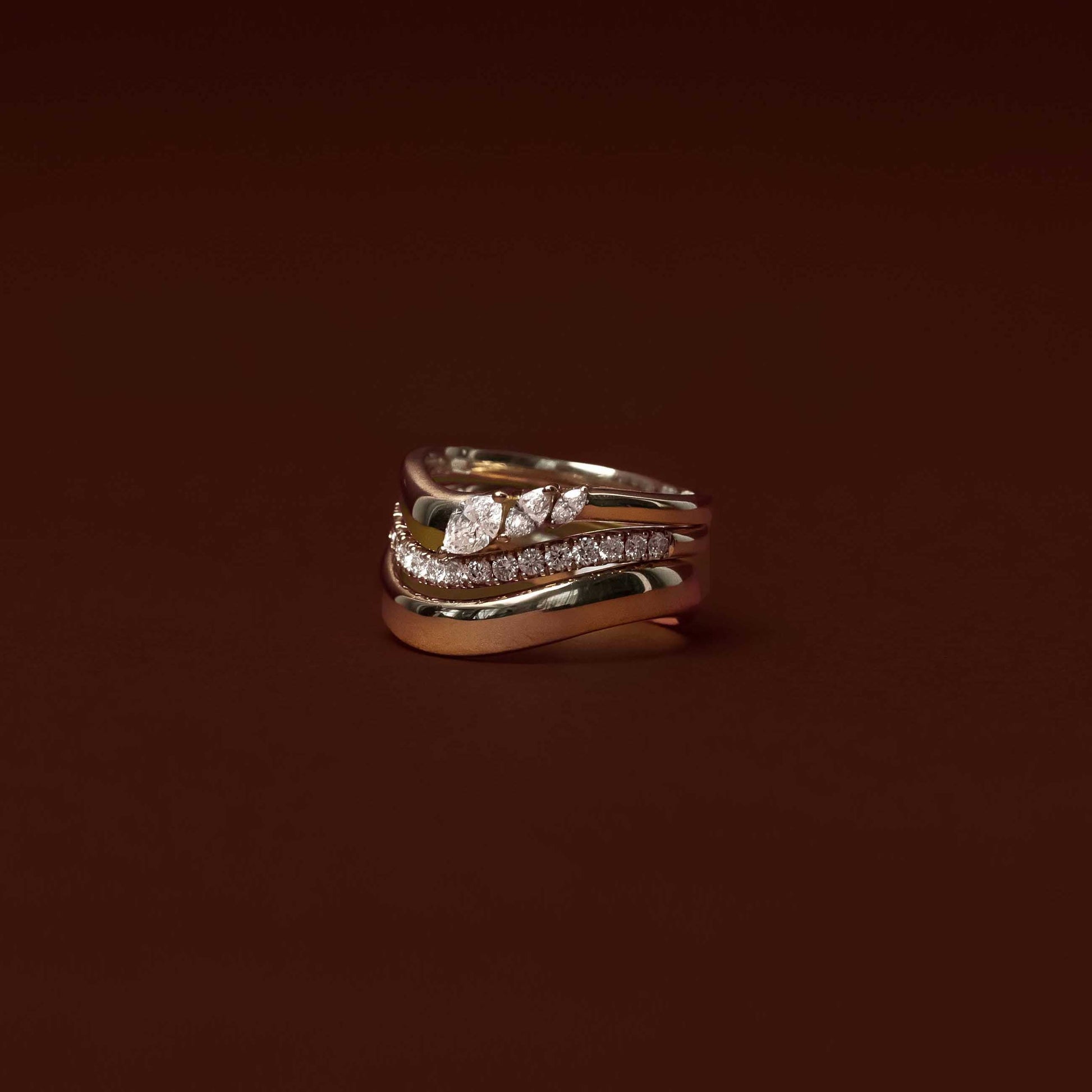 Stunning Contour Ceremonial Wedding Bands