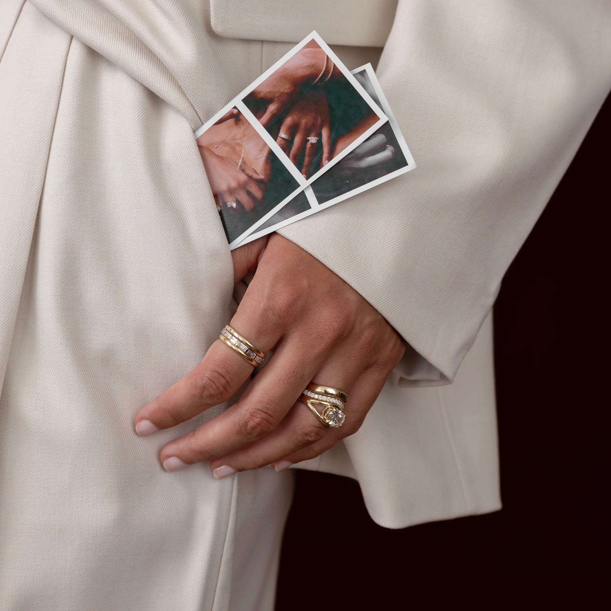 Marquise Cut Cluster Styled Lab Grown Diamond Engagement Ring