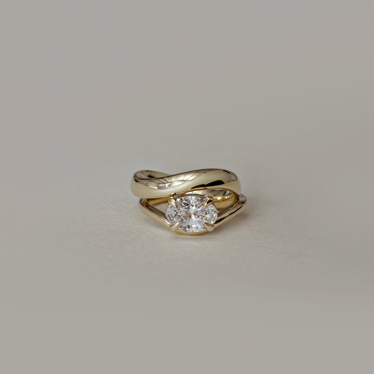 Marquise Cut Cluster Styled Lab Grown Diamond Engagement Ring