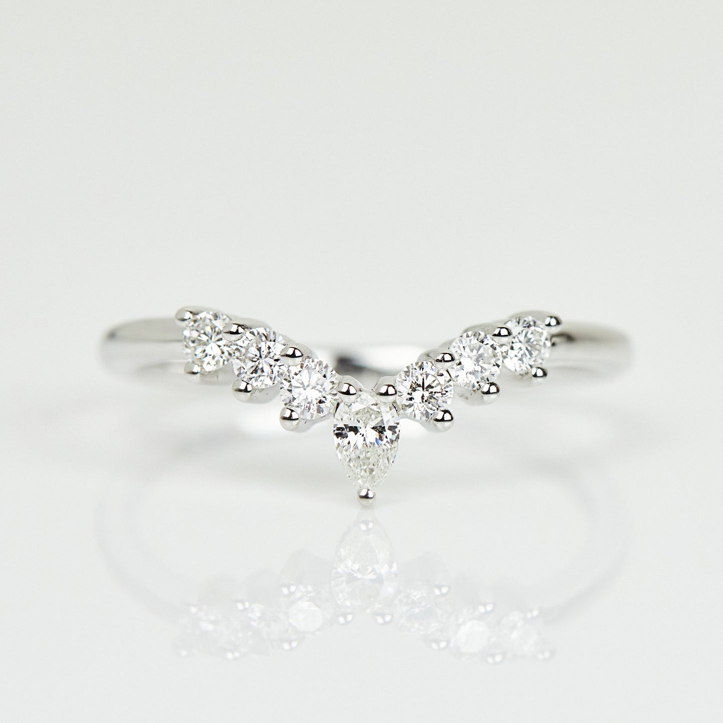 0.25 TCW Round Shaped Half Eternity Lab Grown Diamond Wedding Band