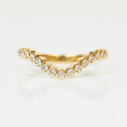 0.25 TCW Round Shaped Half Eternity Lab Grown Diamond Wedding Band