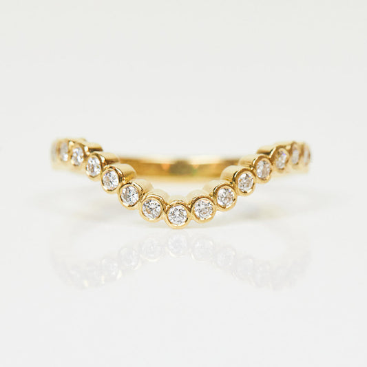 0.25 TCW Round Shaped Half Eternity Lab Grown Diamond Wedding Band