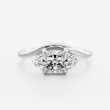 Stunning 1.5-2.5 CT Marquise Moissanite Engagement Ring with Solitaire Design