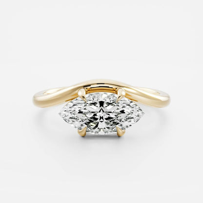 Stunning 1.5-2.5 CT Marquise Moissanite Engagement Ring with Solitaire Design