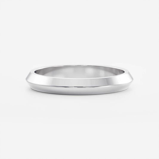 Classic Knife Edge Men's Gold Wedding Band