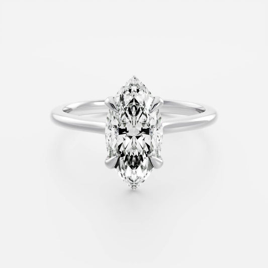 Stunning 1.5-2.5 CT Marquise Moissanite Engagement Ring with Solitaire Design