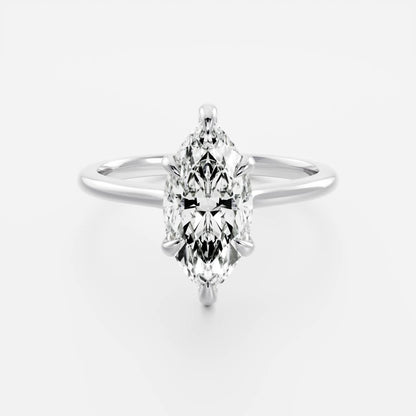 Stunning 1.5-2.5 CT Marquise Moissanite Engagement Ring with Solitaire Design