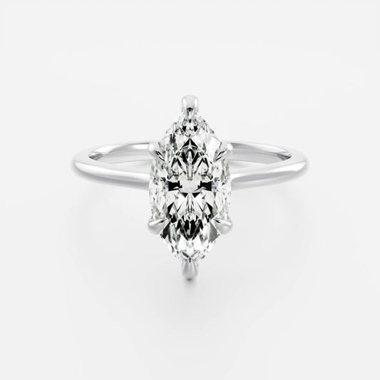 Stunning 1.5-2.5 CT Marquise Moissanite Engagement Ring with Solitaire Design