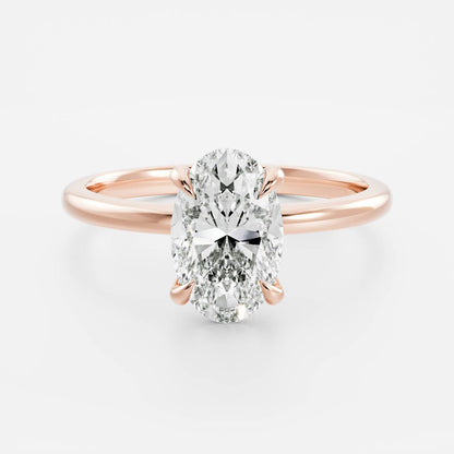 Stunning 2.0-3.0 CT Oval Moissanite Engagement Ring with Solitaire Design