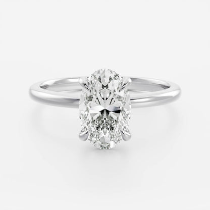 Stunning 2.0-3.0 CT Oval Moissanite Engagement Ring with Solitaire Design