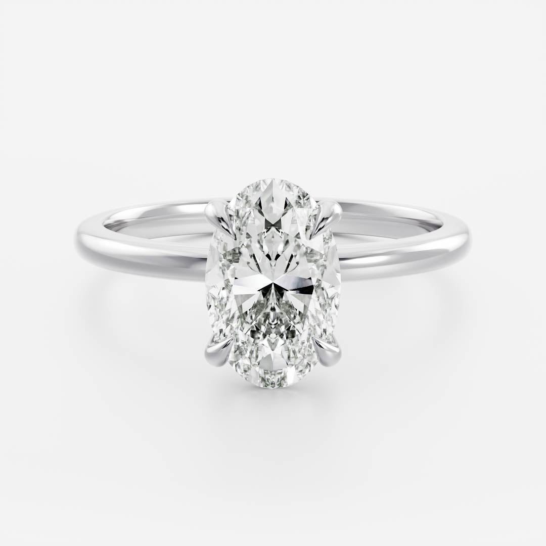 Marquise Cut Cluster Styled Lab Grown Diamond Engagement Ring