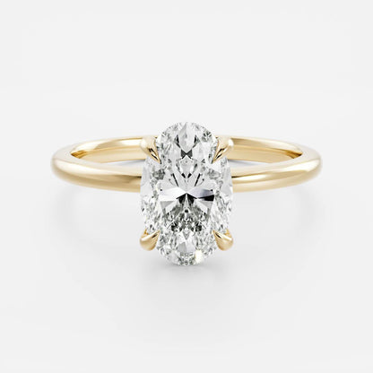 Stunning 2.0-3.0 CT Oval Moissanite Engagement Ring with Solitaire Design