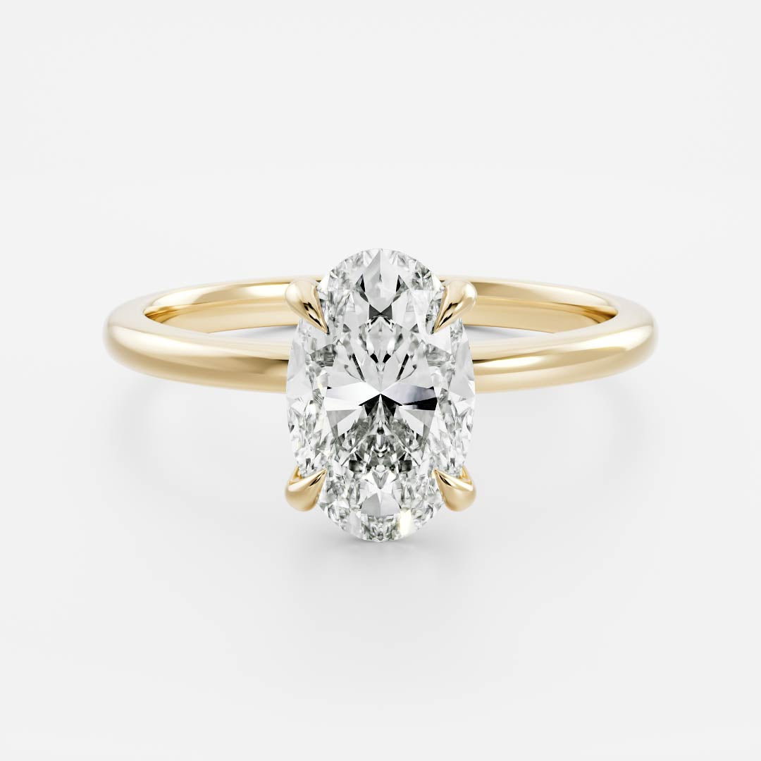 Marquise Cut Cluster Styled Lab Grown Diamond Engagement Ring