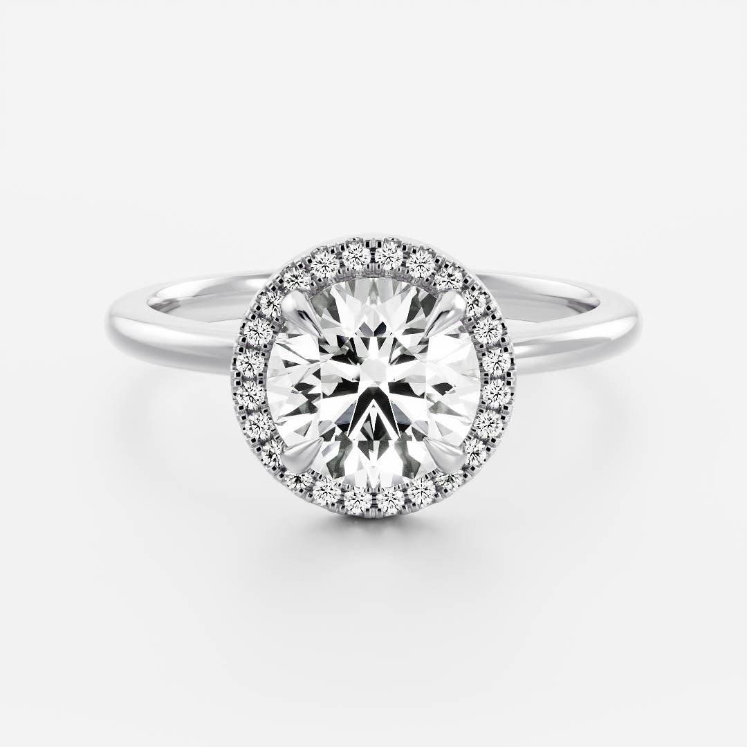 Marquise Cut Cluster Styled Lab Grown Diamond Engagement Ring