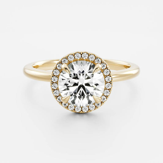 Marquise Cut Cluster Styled Lab Grown Diamond Engagement Ring