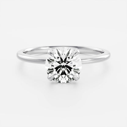Stunning 1.0-2.0 CT Round Moissanite Engagement Ring with Solitaire Design