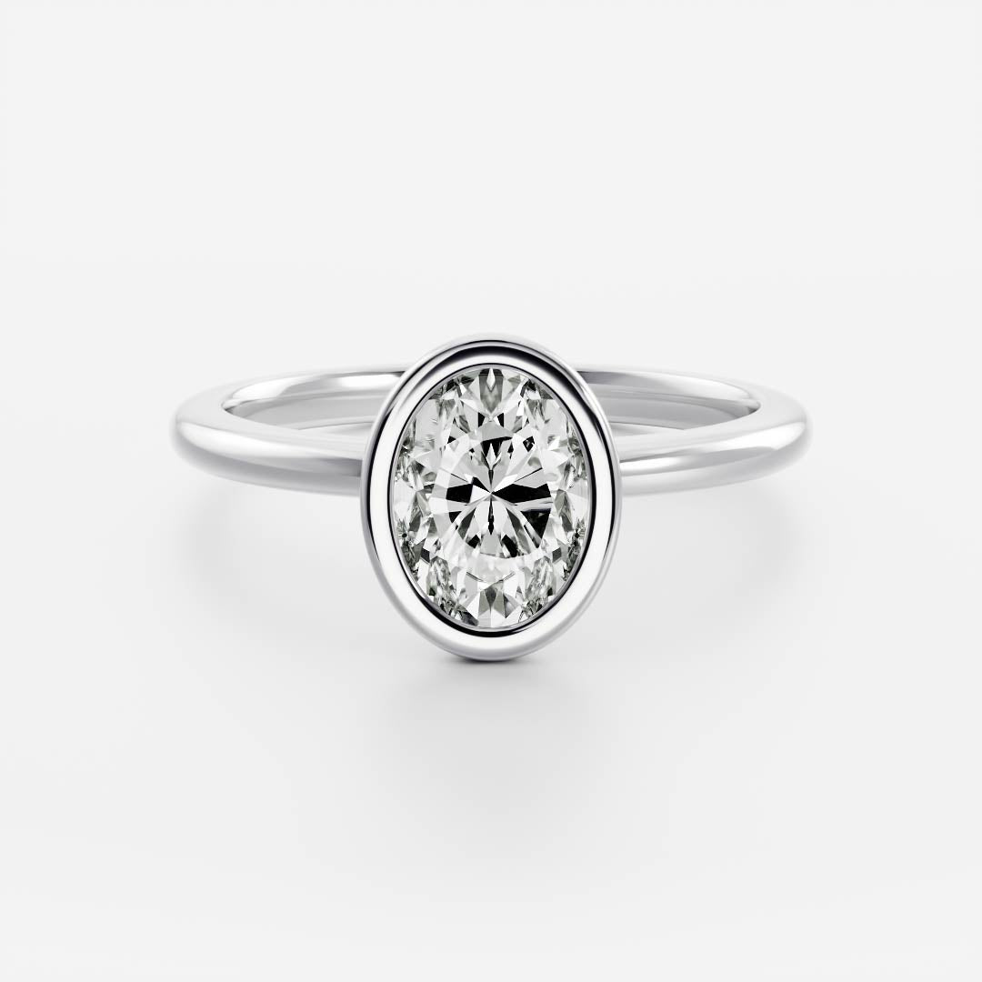 Marquise Cut Cluster Styled Lab Grown Diamond Engagement Ring