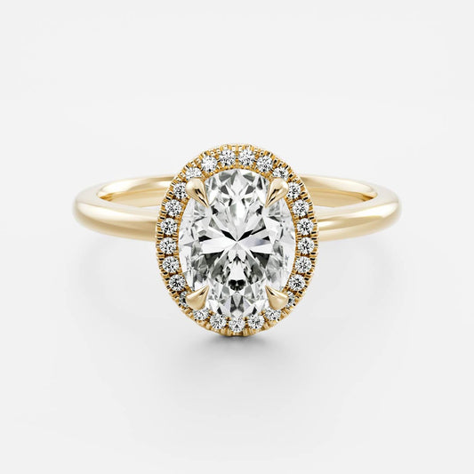 Marquise Cut Cluster Styled Lab Grown Diamond Engagement Ring