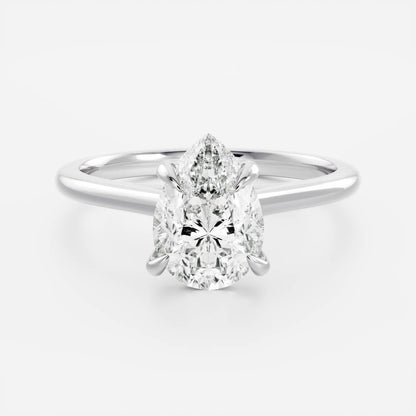 Stunning 1.5-2.5 CT Pear Moissanite Engagement Ring with Solitaire Design