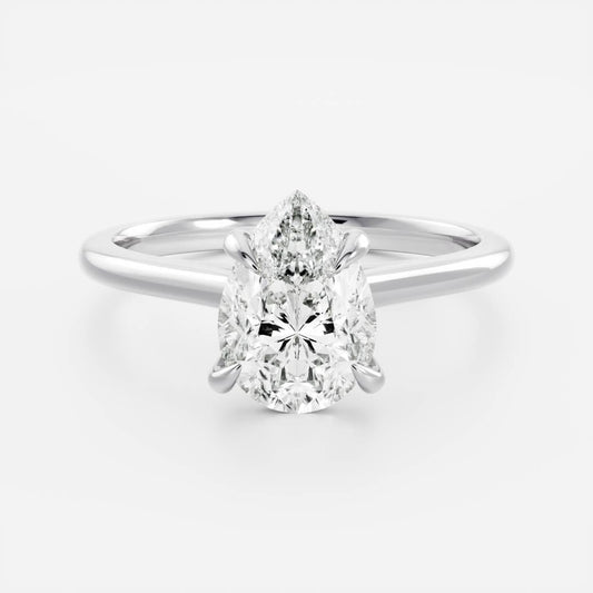 Stunning 1.5-2.5 CT Pear Moissanite Engagement Ring with Solitaire Design
