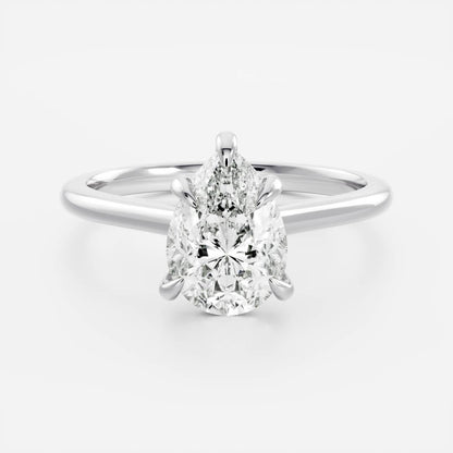 Stunning 1.5-2.5 CT Pear Moissanite Engagement Ring with Solitaire Design