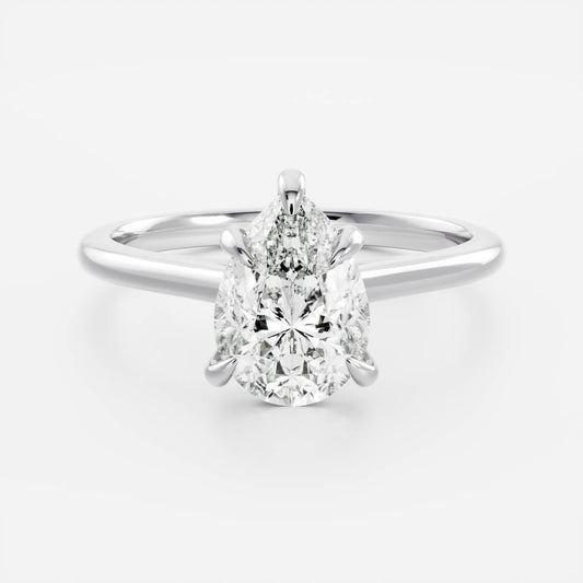Stunning 1.5-2.5 CT Pear Moissanite Engagement Ring with Solitaire Design