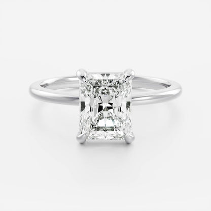 Stunning 2.0-3.0 CT Radiant Moissanite Engagement Ring with Solitaire Design