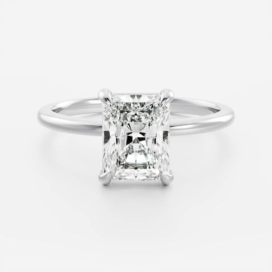 Stunning 2.0-3.0 CT Radiant Moissanite Engagement Ring with Solitaire Design