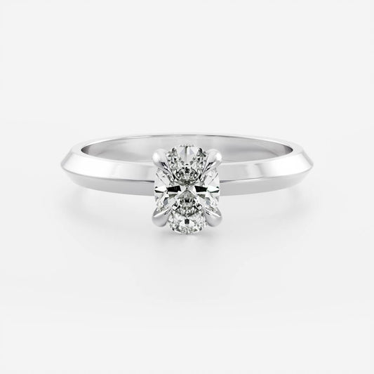 Stunning 1.0-2.0 CT Oval Moissanite Engagement Ring with Solitaire Design