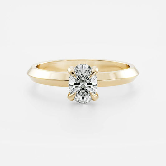 Stunning 1.0-2.0 CT Oval Moissanite Engagement Ring with Solitaire Design
