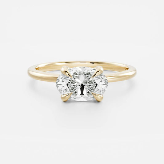 Marquise Cut Cluster Styled Lab Grown Diamond Engagement Ring
