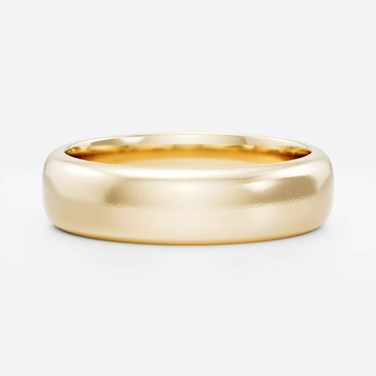 Brushed Classic Comfort Fit Men's Gold Wedding Band