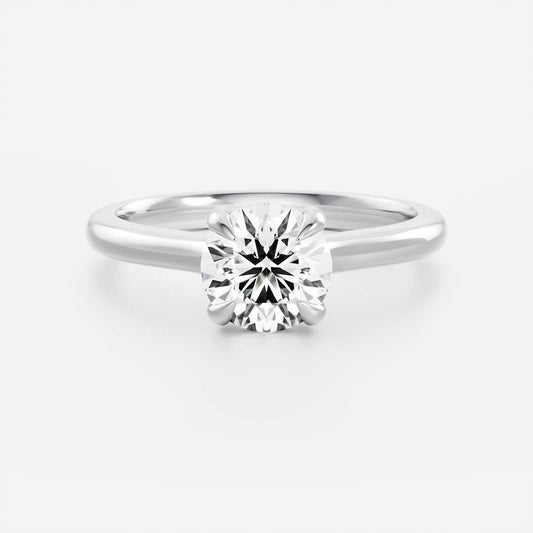 Stunning 0.5-1.5 CT Round Moissanite Engagement Ring With Solitaire Design