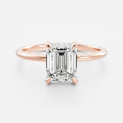 Stunning 1.5-2.5 CT Emerald Moissanite Engagement Ring with Solitaire Design