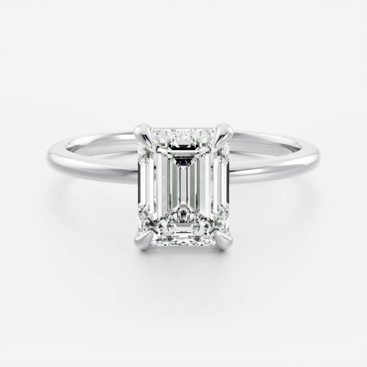 Stunning 1.5-2.5 CT Emerald Moissanite Engagement Ring with Solitaire Design