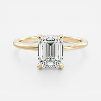 Stunning 1.5-2.5 CT Emerald Moissanite Engagement Ring with Solitaire Design