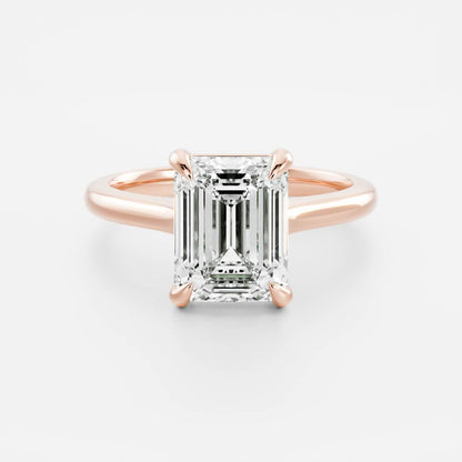 Stunning 2.0-3.0 CT Emerald Moissanite Engagement Ring with Solitaire Design
