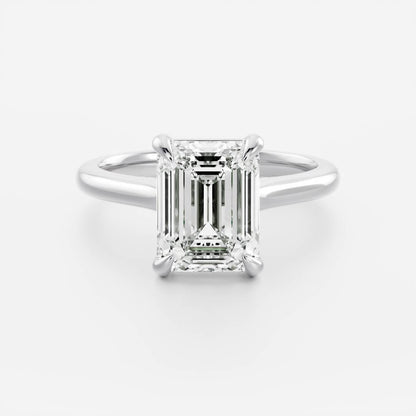 Stunning 2.0-3.0 CT Emerald Moissanite Engagement Ring with Solitaire Design