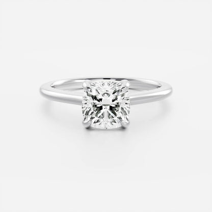 Stunning 1.0-2.0 CT Cushion Moissanite Engagement Ring with Solitaire Design