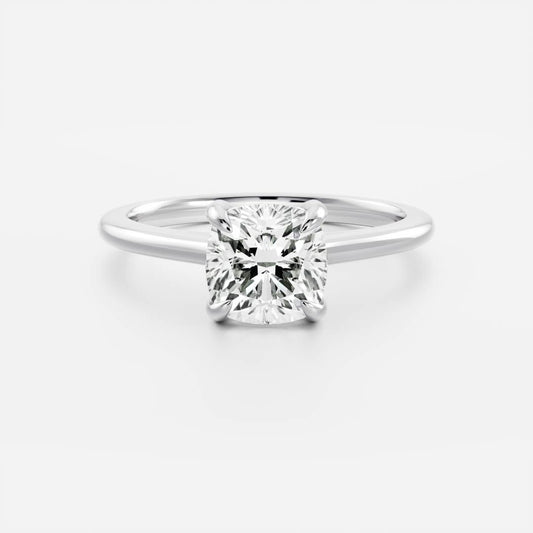 Stunning 1.0-2.0 CT Cushion Moissanite Engagement Ring with Solitaire Design