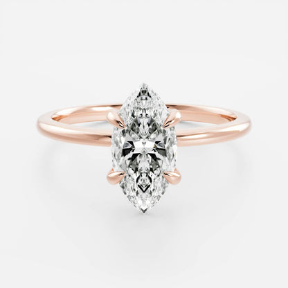 Stunning 1.5-2.5 CT Marquise Moissanite Engagement Ring with Solitaire Design