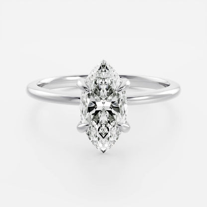 Stunning 1.5-2.5 CT Marquise Moissanite Engagement Ring with Solitaire Design