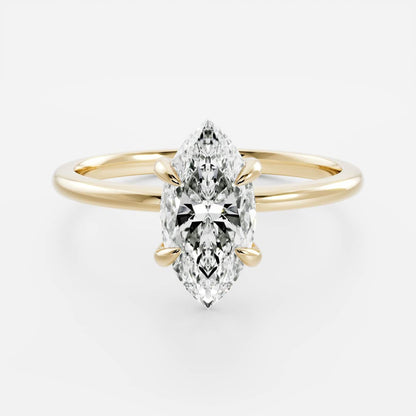 Stunning 1.5-2.5 CT Marquise Moissanite Engagement Ring with Solitaire Design