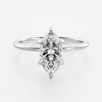 Stunning 1.5-2.5 CT Marquise Moissanite Engagement Ring with Solitaire Design