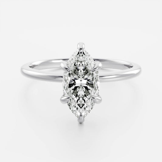 Stunning 1.5-2.5 CT Marquise Moissanite Engagement Ring with Solitaire Design